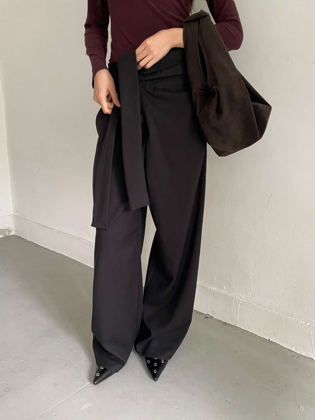 AWESOME-ot㊣東大門實拍女士新款26春夏熱賣職業時尚休閑褲AWESOME-ot休閑褲圖色2