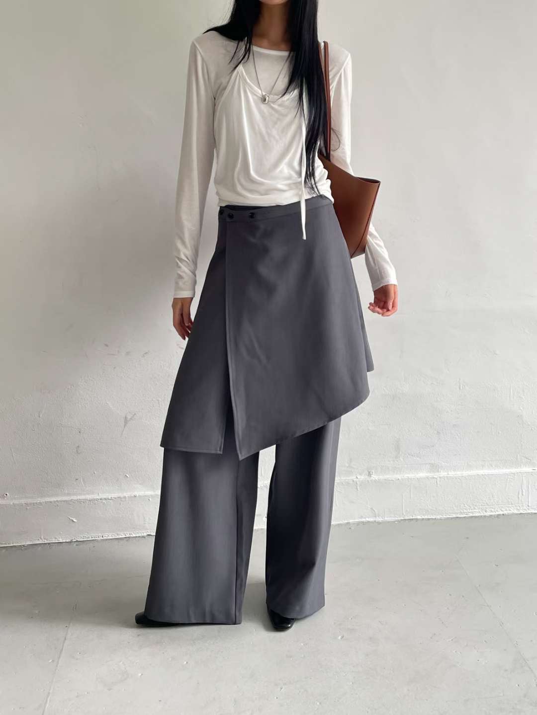 AWESOME-ot東大門直郵㊣女裝新款人氣真品休閑推薦裙褲兩件套AWESOME-ot裙褲圖色1