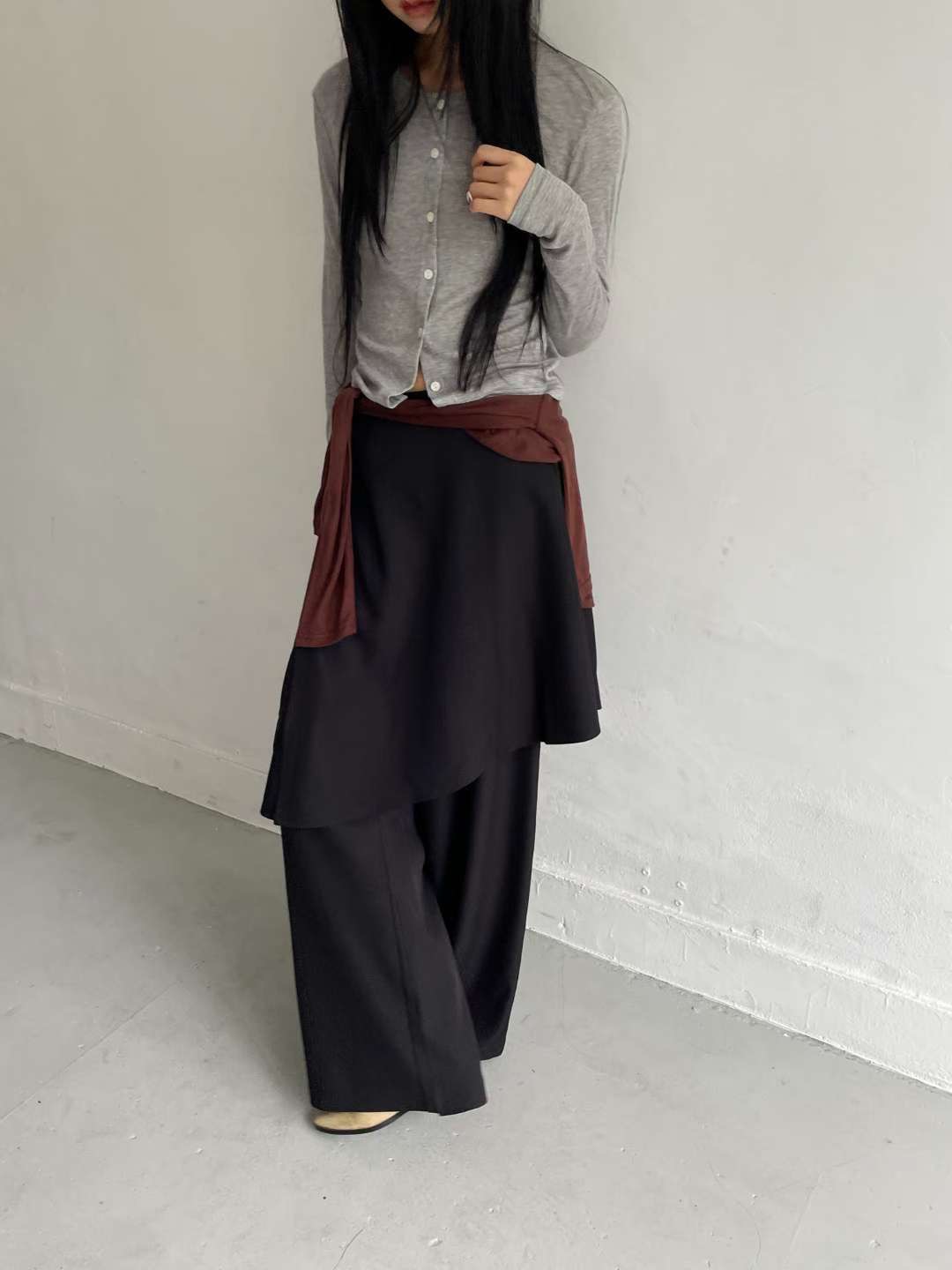 AWESOME-ot東大門直郵㊣女裝新款人氣真品休閑推薦裙褲兩件套AWESOME-ot裙褲圖色2