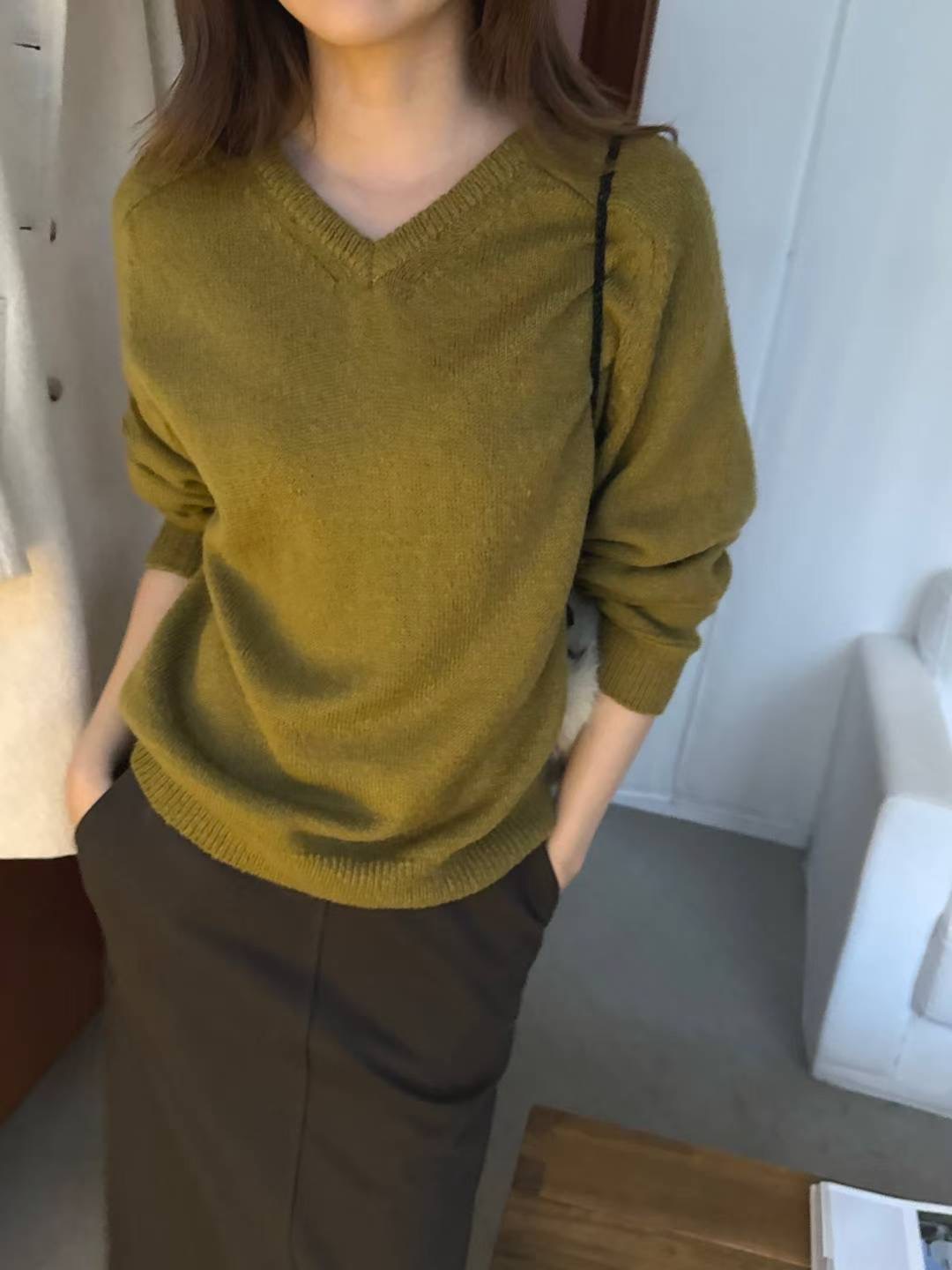 POMELO㊣東大門代購女裝新品熱賣真品職業時尚針織衫馬海毛POMELO針織衫圖色4