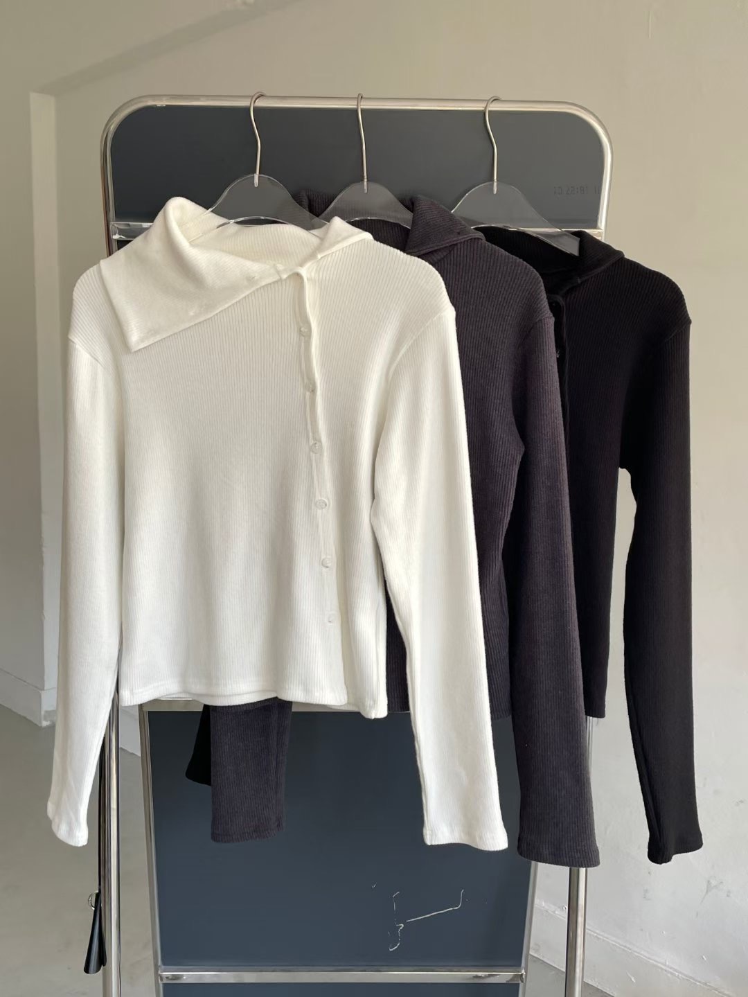 AWESOME-ot東大門直郵㊣女裝新款熱賣人氣職業休閑時尚針織衫AWESOME-ot針織衫圖色2左二色