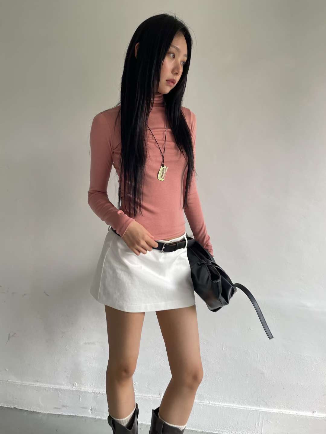 AWESOME-ot韓國代購㊣女裝新款休閑熱賣職業推薦人氣長袖T恤AWESOME-ot長袖T恤圖色2