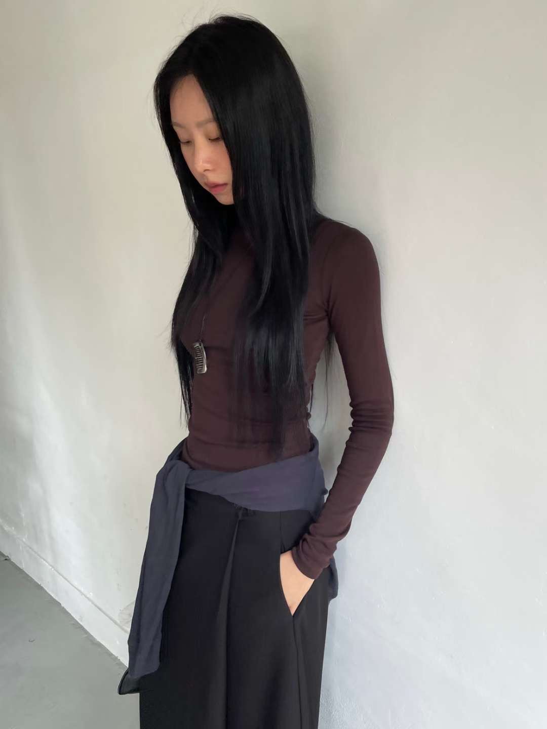 AWESOME-ot韓國代購㊣女裝新款休閑熱賣職業推薦人氣長袖T恤AWESOME-ot長袖T恤圖色4