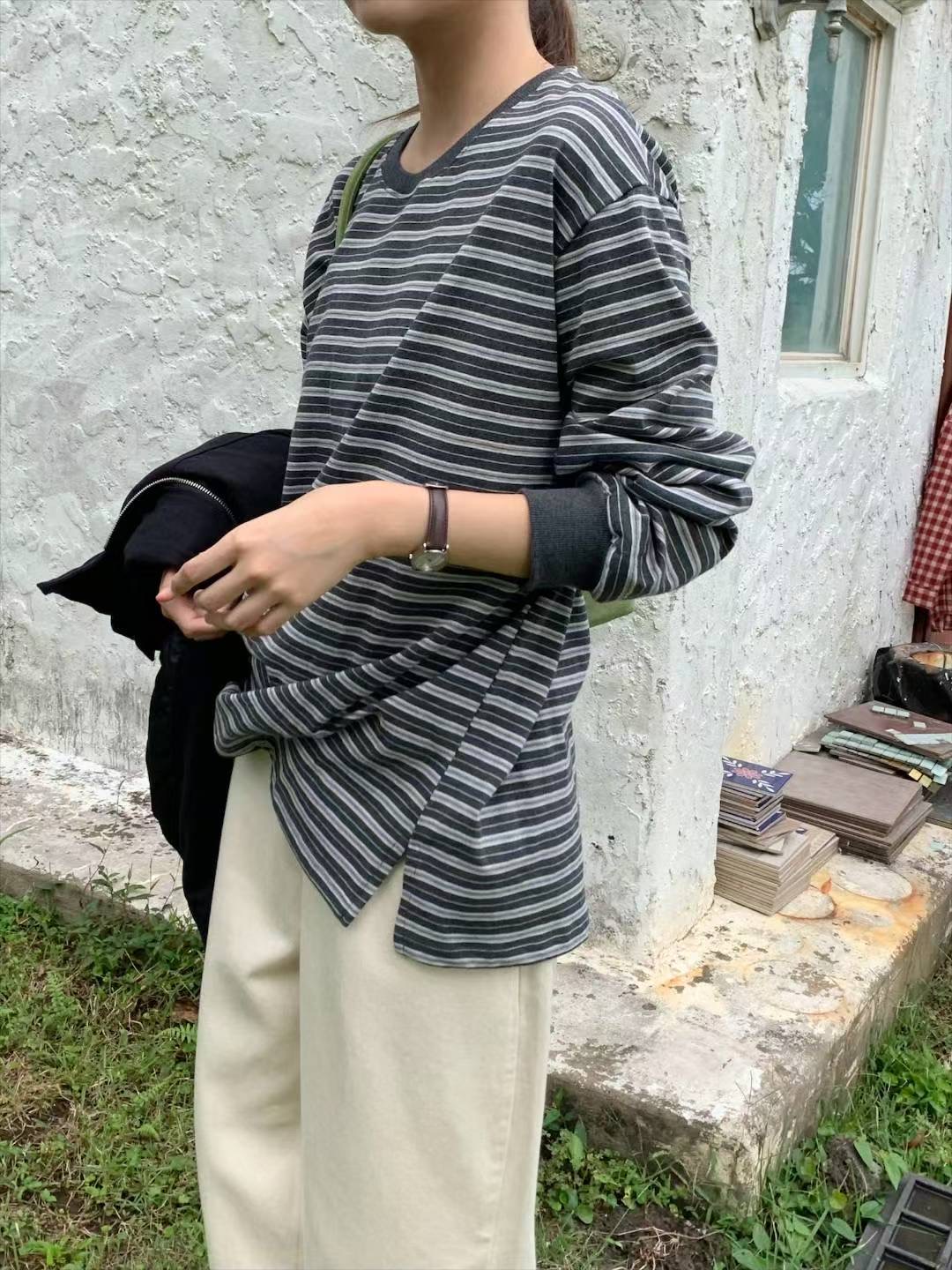 POMELO㊣東大門代購女士新品職業推薦熱賣真品26春夏長袖T恤POMELO長袖T恤