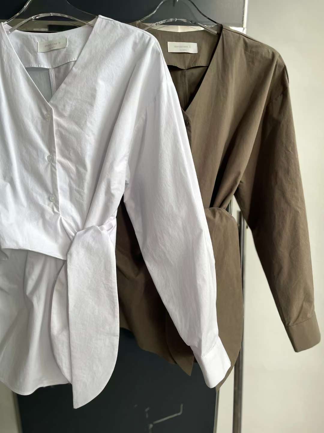 AWESOME-ot韓國代購㊣女裝新品26春夏休閑熱賣時尚襯衫蕾絲衫AWESOME-ot襯衫/蕾絲衫