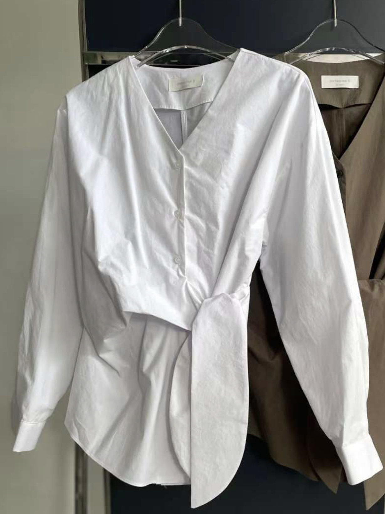 AWESOME-ot韓國代購㊣女裝新品26春夏休閑熱賣時尚襯衫蕾絲衫AWESOME-ot襯衫/蕾絲衫圖色1