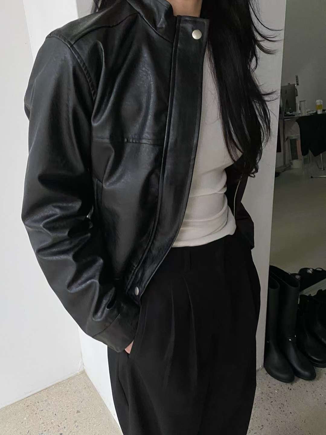 AWESOME-ot韓國直郵㊣女士新款時尚推薦26春夏休閑人氣夾克AWESOME-ot夾克圖色1