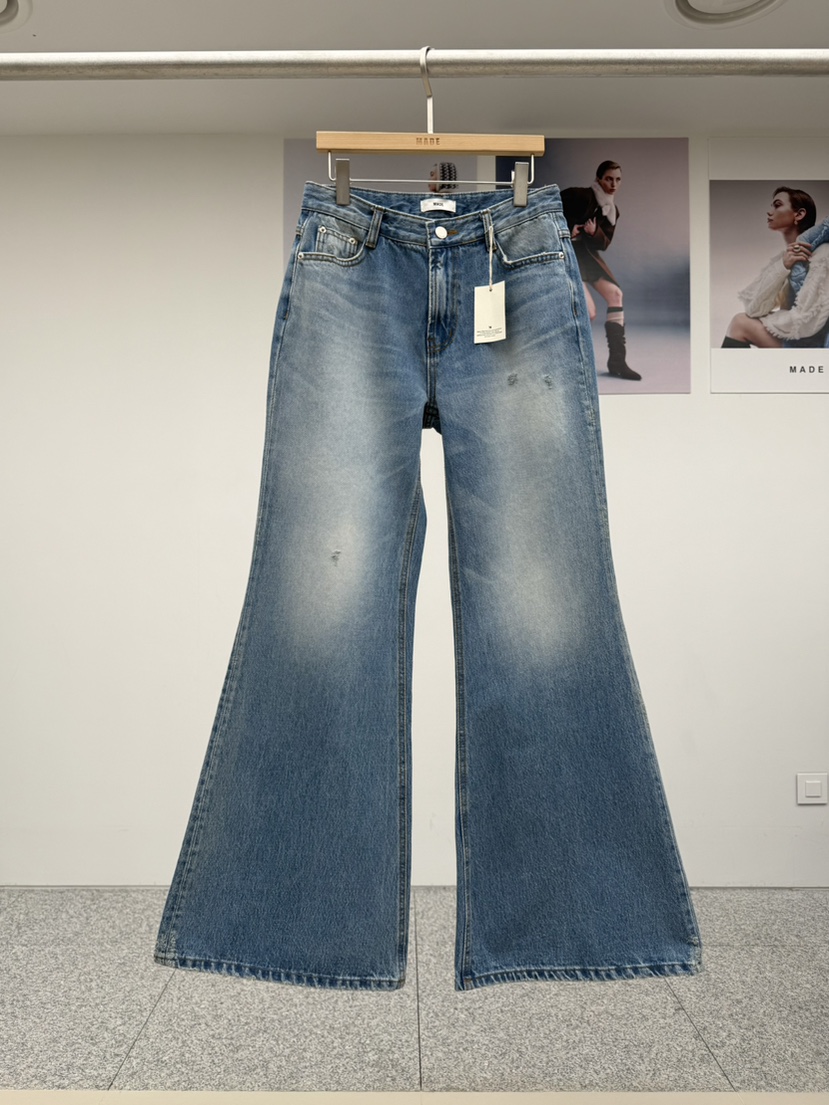 MADE-P㊣東大門代購女裝新款熱賣26春夏推薦職業時尚牛仔褲MADE-P牛仔褲圖色1