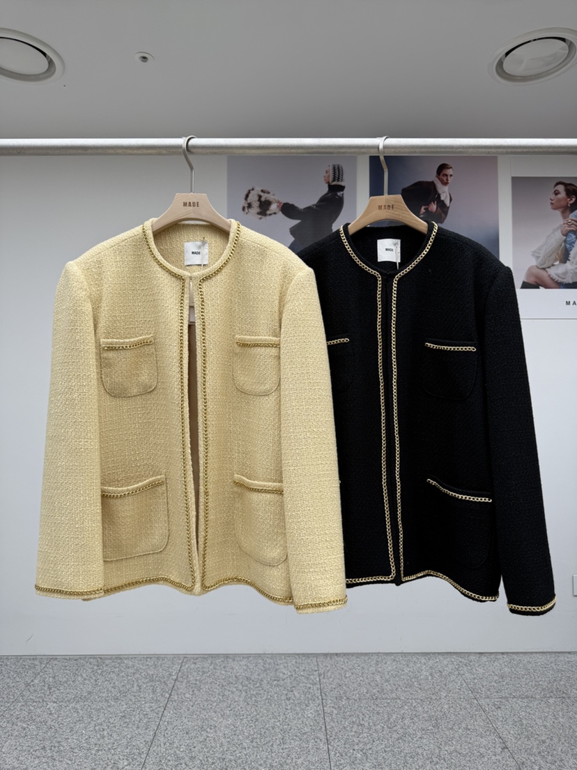 MADE-P東大門直郵㊣女士新款時尚推薦26春夏休閑夾克粗花呢MADE-P夾克