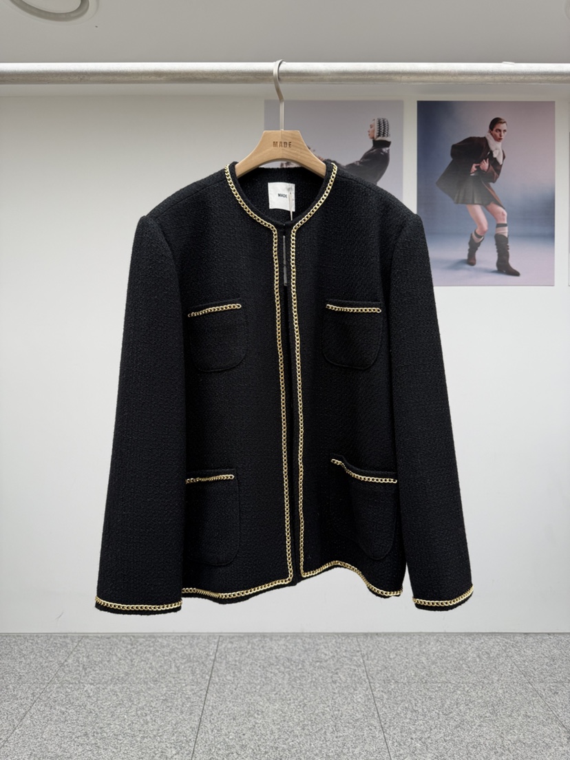 MADE-P東大門直郵㊣女士新款時尚推薦26春夏休閑夾克粗花呢MADE-P夾克圖色1