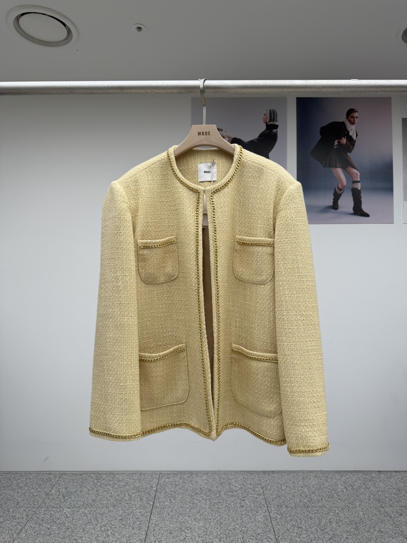 MADE-P東大門直郵㊣女士新款時尚推薦26春夏休閑夾克粗花呢MADE-P夾克圖色2