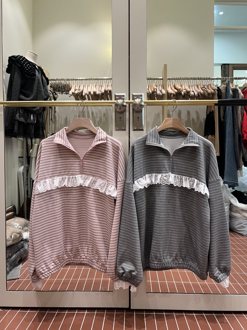 BE&amp;BE東大門直郵㊣女士新款時尚休閑職業熱賣衛衣拉鏈BE&be衛衣