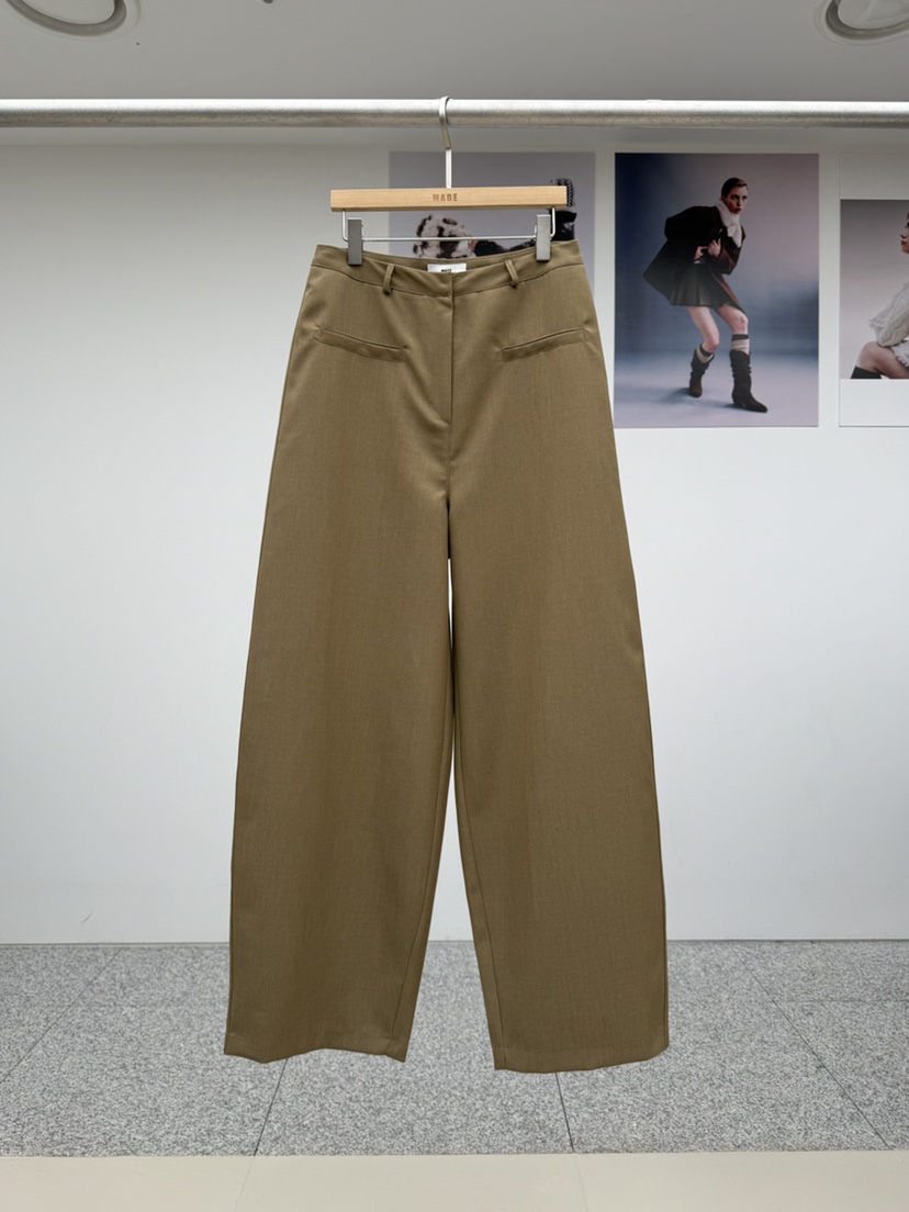 MADE-P㊣東大門實拍女裝新品職業休閑推薦26春夏真品休閑褲MADE-P休閑褲圖色1