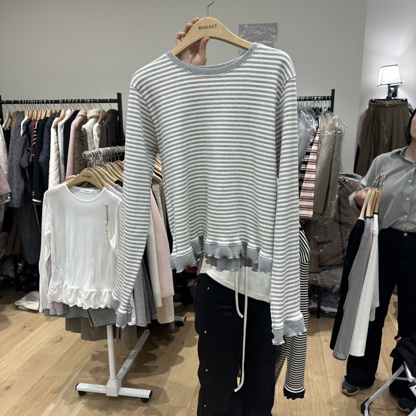 M.G.N㊣東大門實拍女裝新品熱賣26春夏真品人氣長袖T恤春款MAGNET長袖T恤圖色1