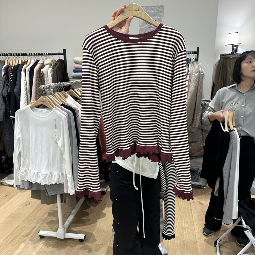 M.G.N㊣東大門實拍女裝新品熱賣26春夏真品人氣長袖T恤春款MAGNET長袖T恤圖色2