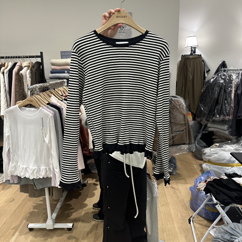 M.G.N㊣東大門實拍女裝新品熱賣26春夏真品人氣長袖T恤春款MAGNET長袖T恤圖色3