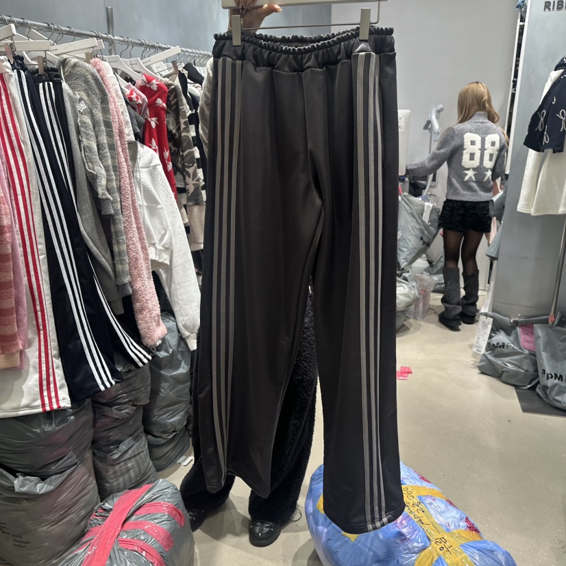 RIBBON東大門直郵㊣女士新款職業26春夏休閑休閑褲春款緞面RIBBON休閑褲圖色3灰色