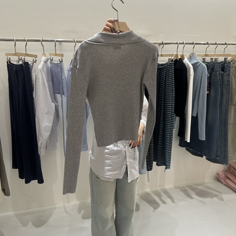 BAGUETTE-P韓國代購㊣女士新品休閑職業襯衫蕾絲衫春款開衫BAGUETTE-P襯衫/蕾絲衫