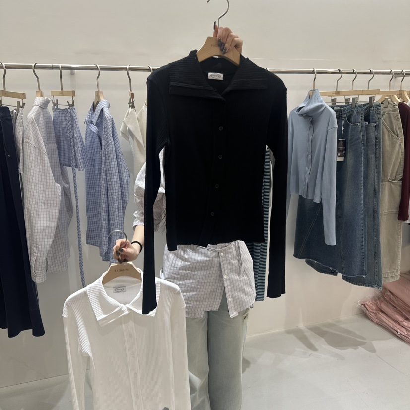 BAGUETTE-P韓國代購㊣女士新品休閑職業襯衫蕾絲衫春款開衫BAGUETTE-P襯衫/蕾絲衫圖色4