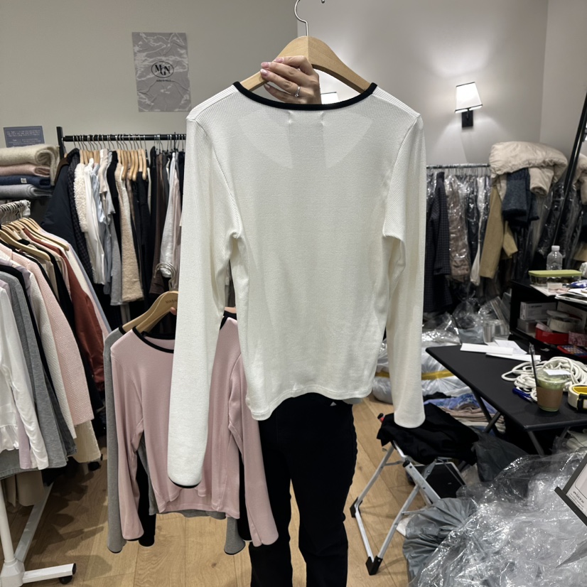 M.G.N韓國代購㊣女裝新品推薦人氣休閑26春夏長袖T恤春款MAGNET長袖T恤