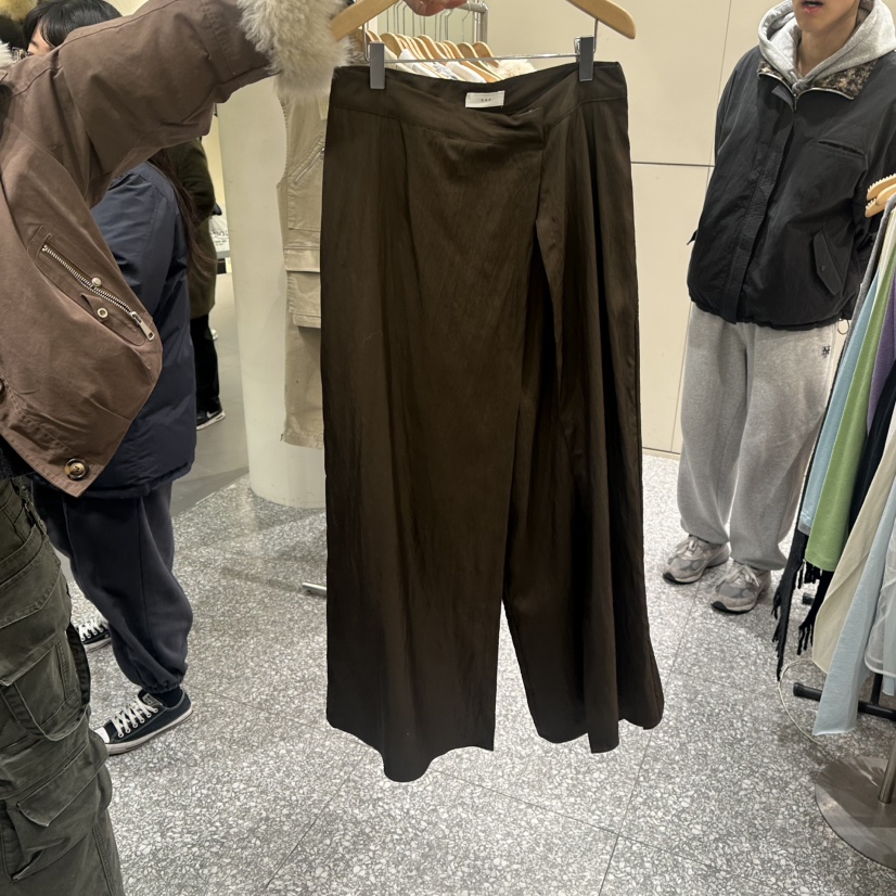 SOF韓國代購㊣女裝新品推薦職業時尚26春夏熱賣人氣休閑褲羊毛SOF休閑褲圖色2棕色