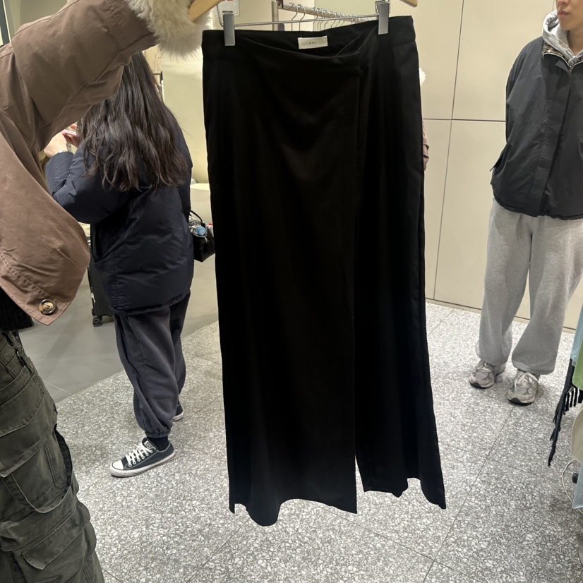 SOF韓國代購㊣女裝新品推薦職業時尚26春夏熱賣人氣休閑褲羊毛SOF休閑褲圖色3黑色