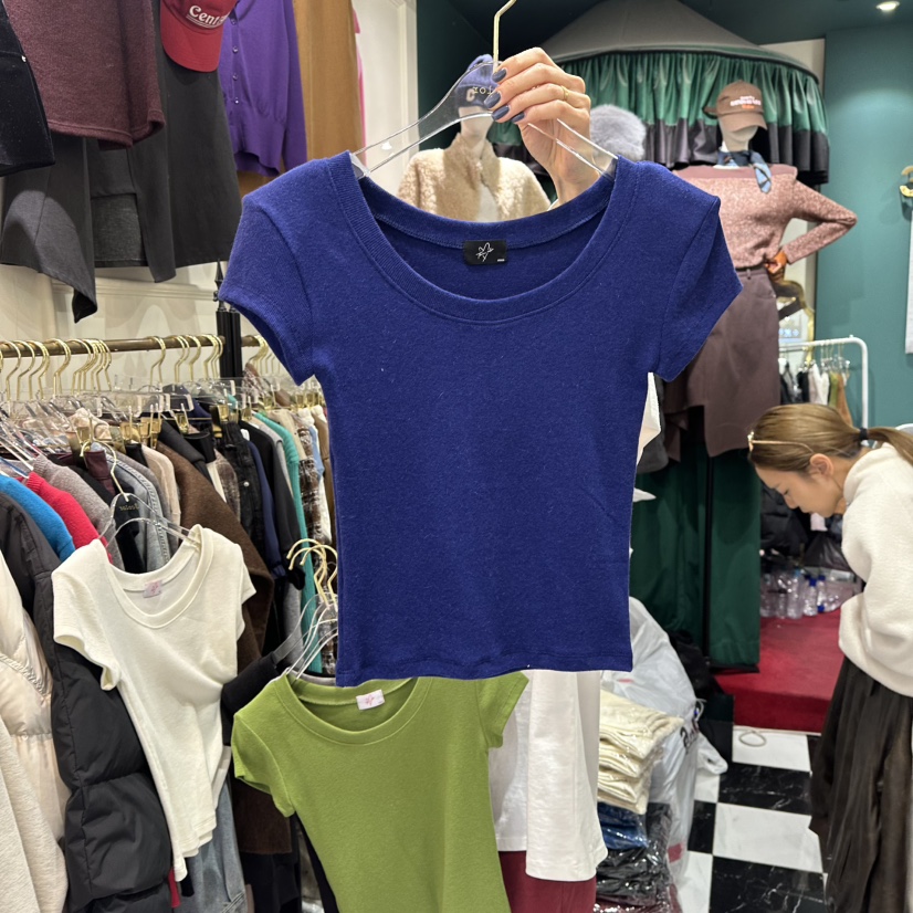 3COLOR㊣東大門實拍女裝新款時尚T恤春款Three colorT恤圖色2