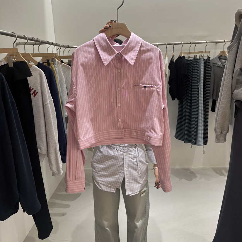 BAGUETTE-P㊣東大門實拍女士新款真品職業26春夏襯衫蕾絲衫春款BAGUETTE-P襯衫/蕾絲衫圖色2