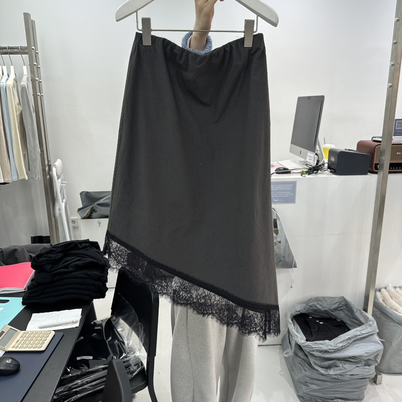 VISUAL SPACE㊣東大門代購女士新品真品熱賣休閑長裙春款蕾絲VISUAL SPACE長裙圖色1