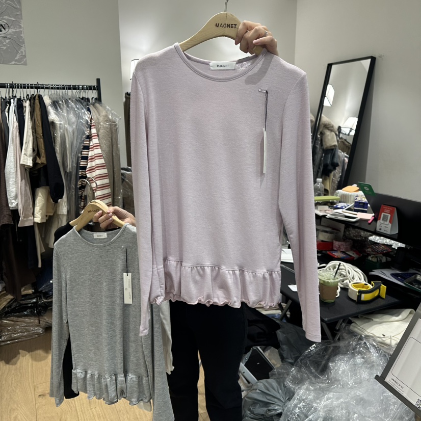M.G.N㊣東大門實拍女裝新款真品人氣26春夏熱賣長袖T恤春款MAGNET長袖T恤圖色2