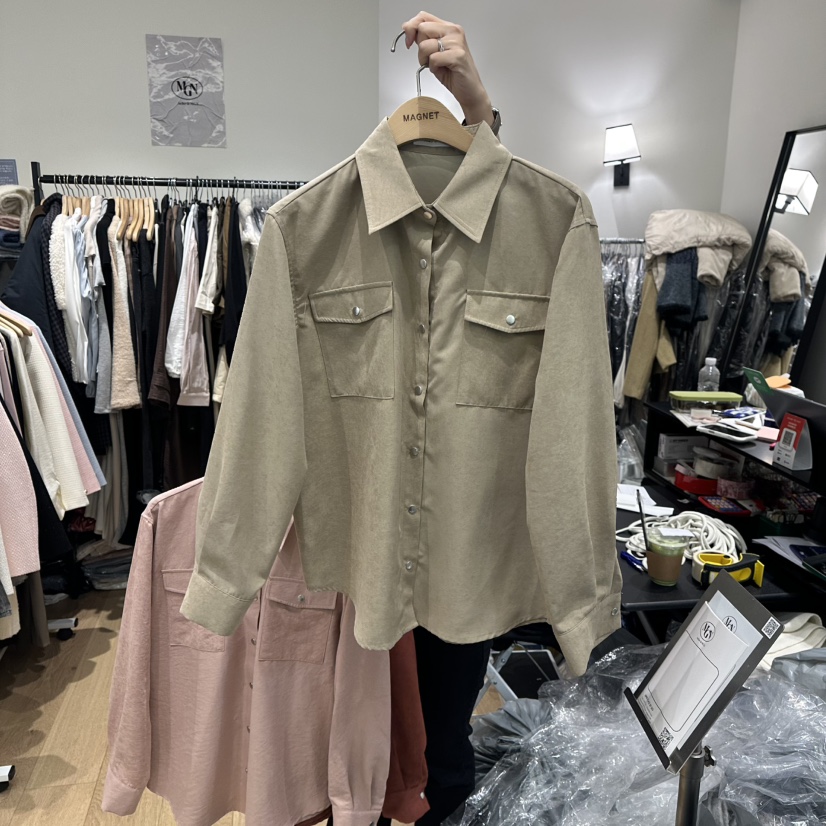 M.G.N韓國代購㊣女裝新品推薦26春夏時尚休閑襯衫蕾絲衫春款MAGNET襯衫/蕾絲衫圖色3