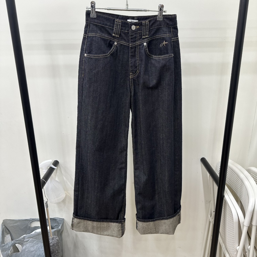 ARR韓國代購㊣女裝新款熱賣26春夏推薦時尚職業真品牛仔褲春款ARR牛仔褲圖色1