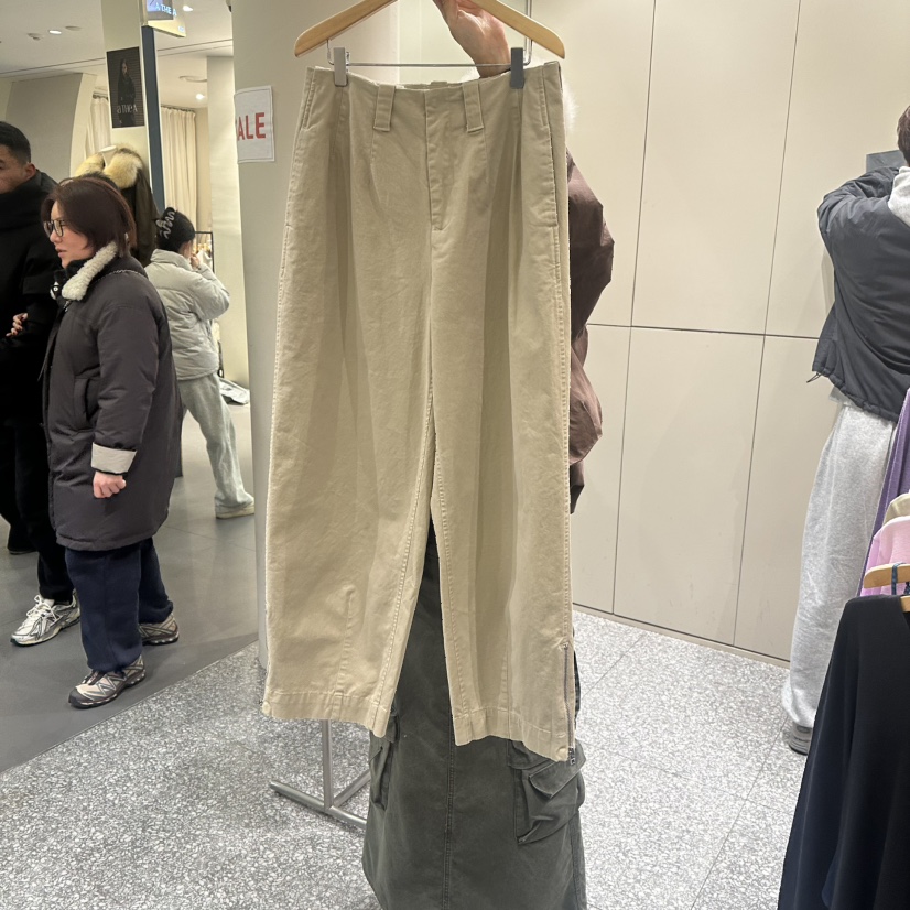 SOF韓國代購㊣女士新款人氣熱賣真品職業休閑褲拉鏈春款棉質SOF休閑褲圖色1