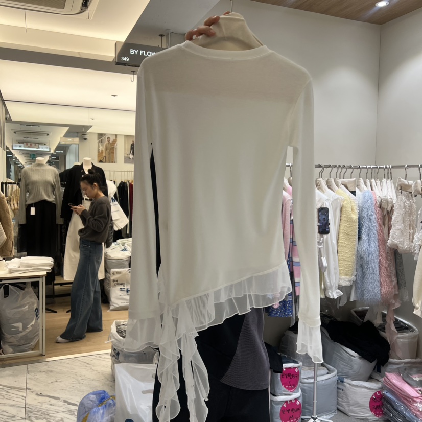 BY FLOW㊣東大門實拍女裝新款熱賣人氣時尚推薦26春夏長袖T恤BY FLOW長袖T恤