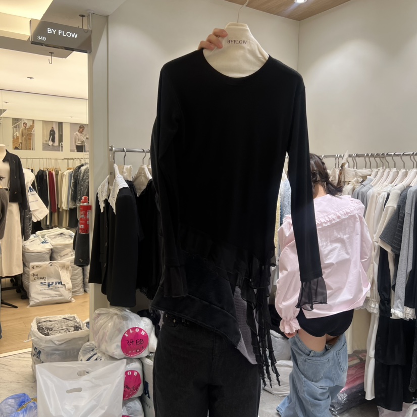 BY FLOW㊣東大門實拍女裝新款熱賣人氣時尚推薦26春夏長袖T恤BY FLOW長袖T恤圖色3