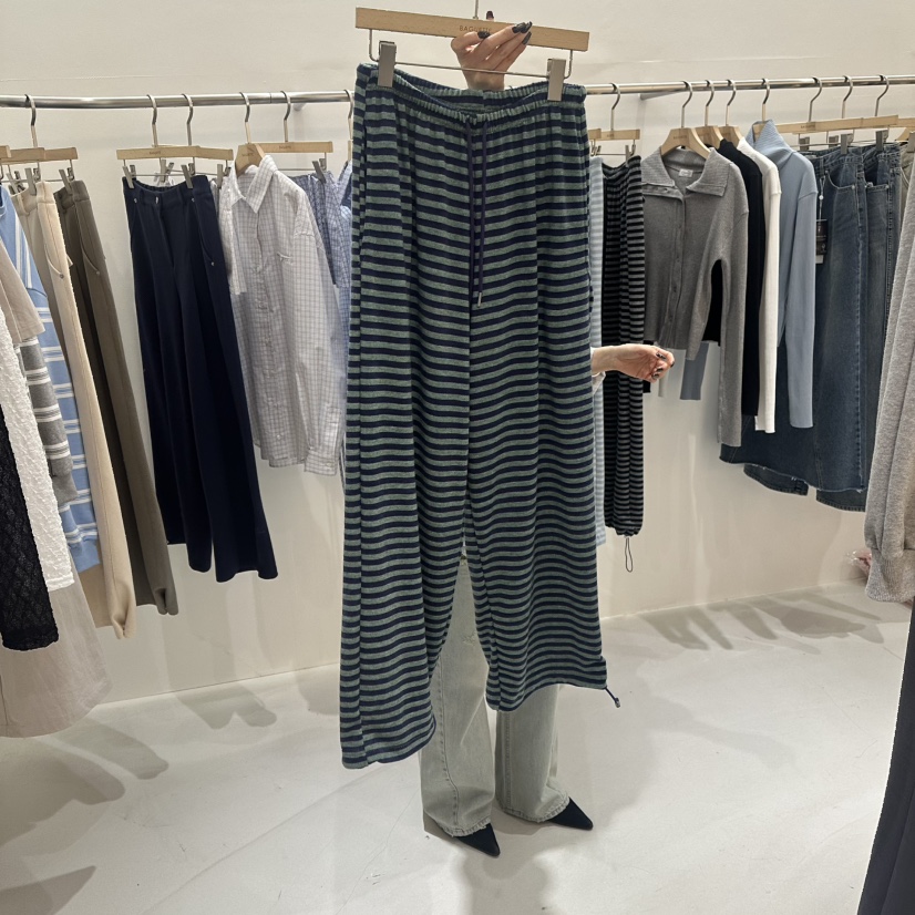 BAGUETTE-P㊣東大門代購女裝新品熱賣時尚人氣休閑褲春款條紋BAGUETTE-P休閑褲圖色3