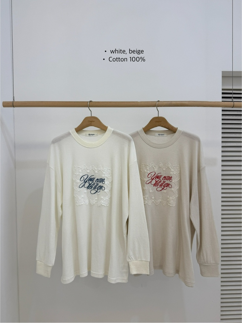 BY CHAPTER韓國直郵㊣女裝新品推薦休閑熱賣長袖T恤春款透明BY Chapter長袖T恤