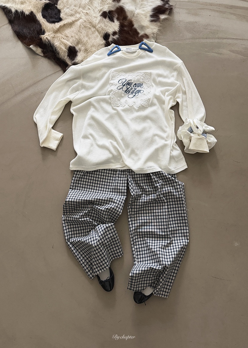 BY CHAPTER韓國直郵㊣女裝新品推薦休閑熱賣長袖T恤春款透明BY Chapter長袖T恤