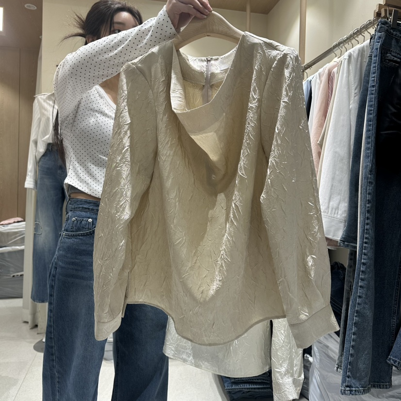 VINTAGE VIBE㊣東大門實拍女士新品人氣時尚襯衫蕾絲衫春款VINTAGE VIBE襯衫/蕾絲衫圖色2