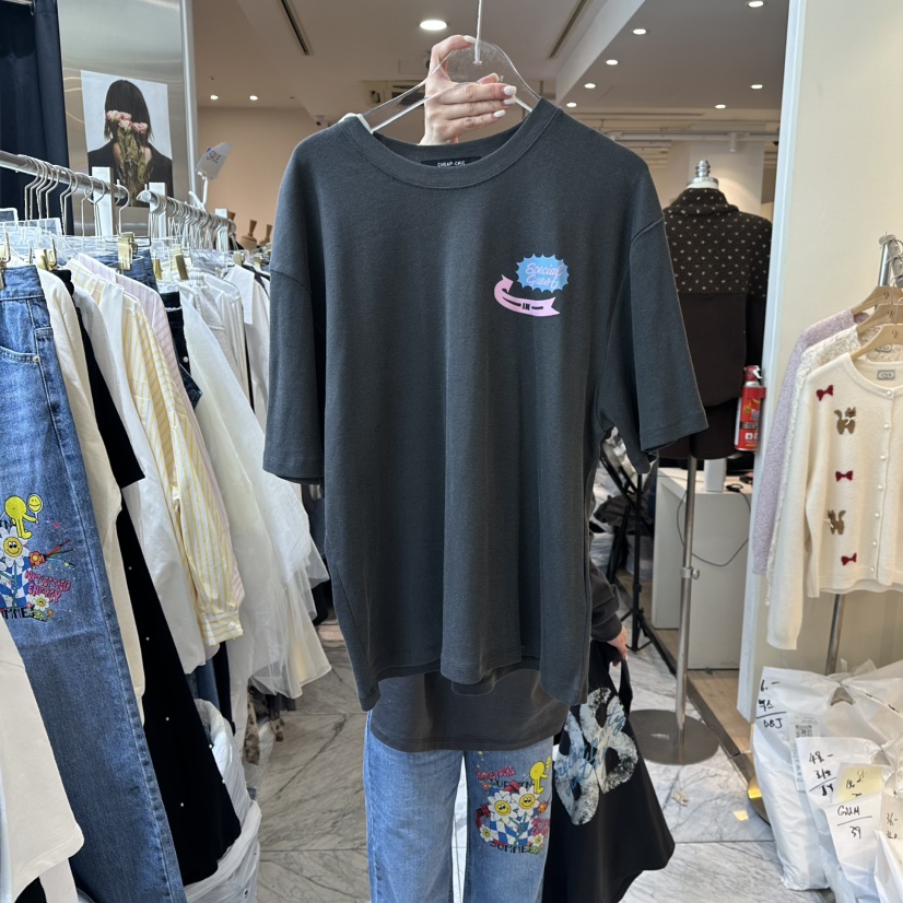 CHEAP-CHIC東大門直郵㊣女裝新品26春夏時尚人氣熱賣T恤春款CHEAP-CHIC/CHARLES THE SECONDT恤圖色2