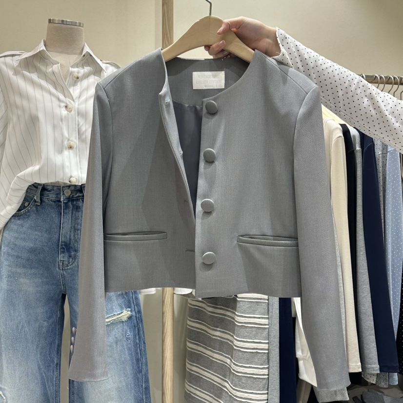 VINTAGE VIBE韓國代購㊣女士新款職業真品推薦熱賣夾克春款VINTAGE VIBE夾克圖色1