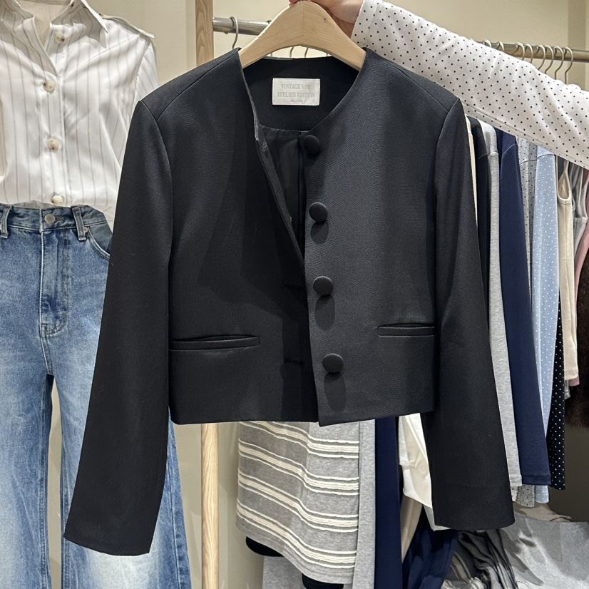 VINTAGE VIBE韓國代購㊣女士新款職業真品推薦熱賣夾克春款VINTAGE VIBE夾克圖色2