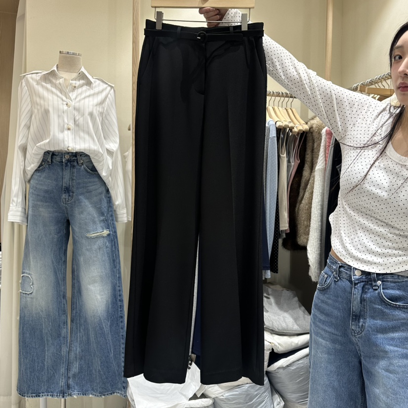 VINTAGE VIBE韓國直郵㊣女士新品推薦職業休閑褲不含腰帶春款VINTAGE VIBE休閑褲圖色2