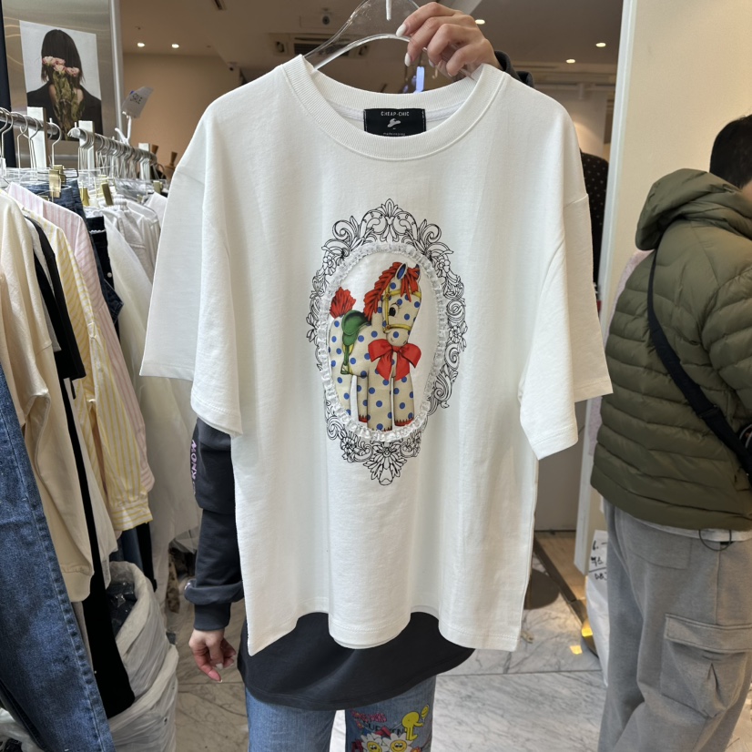 CHEAP-CHIC韓國直郵㊣女士新品休閑推薦真品職業人氣T恤春款CHEAP-CHIC/CHARLES THE SECONDT恤圖色1