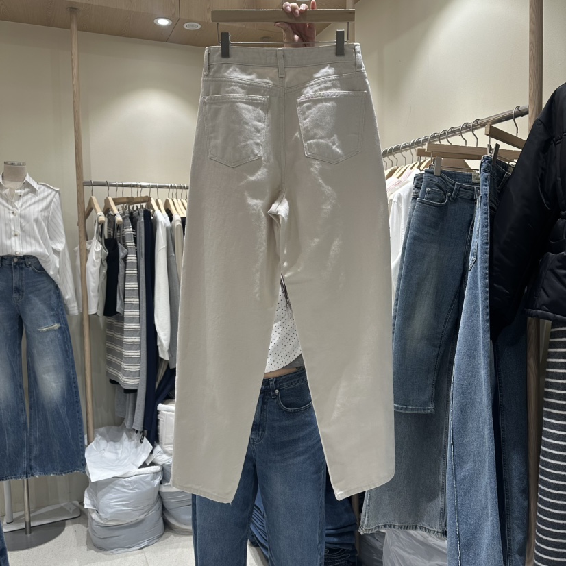 VINTAGE VIBE㊣東大門實拍女士新款推薦休閑褲直筒牛仔春款VINTAGE VIBE休閑褲