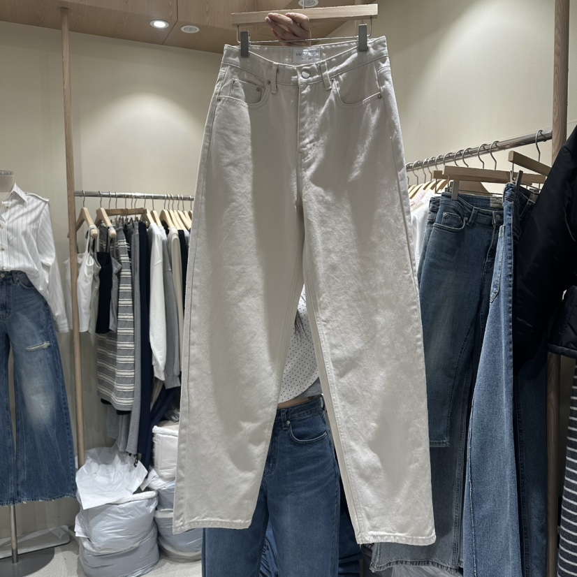 VINTAGE VIBE㊣東大門實拍女士新款推薦休閑褲直筒牛仔春款VINTAGE VIBE休閑褲圖色1