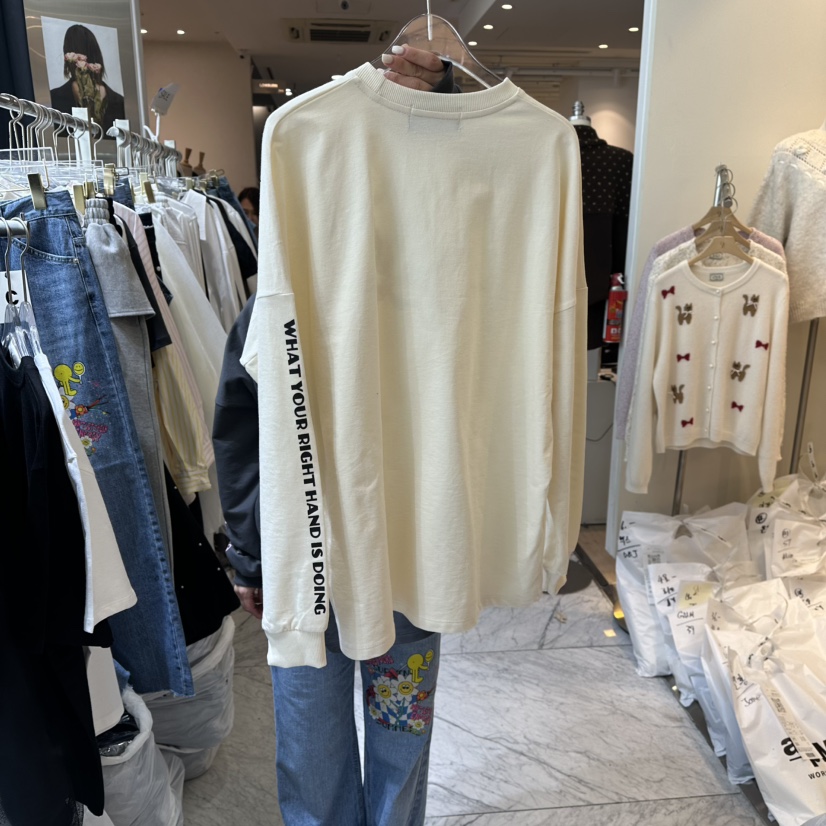 CHEAP-CHIC㊣東大門代購女裝新款真品職業推薦長袖T恤春款CHEAP-CHIC/CHARLES THE SECOND長袖T恤