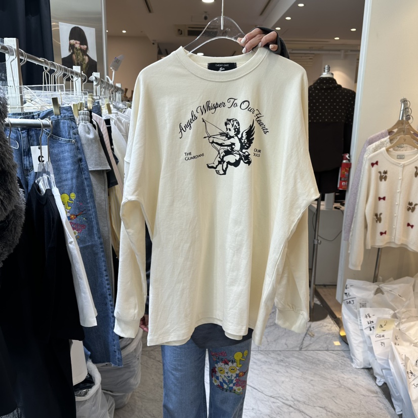 CHEAP-CHIC㊣東大門代購女裝新款真品職業推薦長袖T恤春款CHEAP-CHIC/CHARLES THE SECOND長袖T恤圖色1