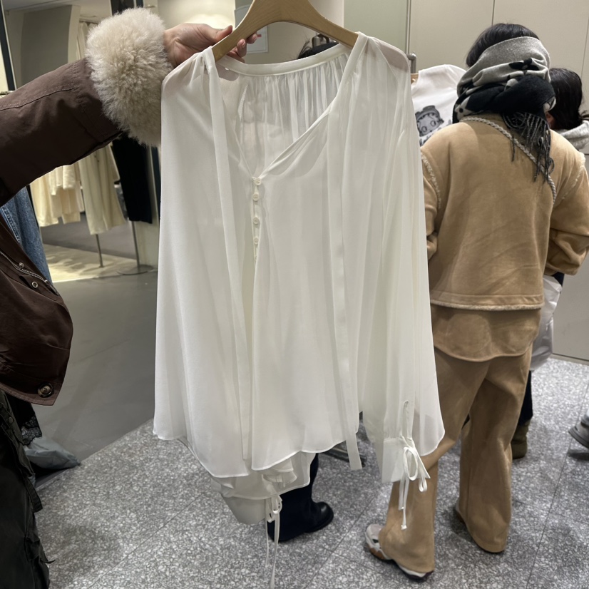 SOF韓國直郵㊣女裝新款時尚26春夏熱賣真品職業襯衫蕾絲衫春款SOF襯衫/蕾絲衫圖色1