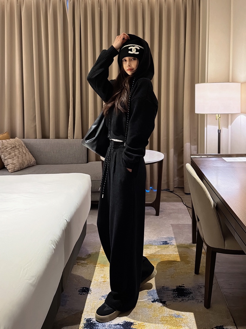 CLOTH㊣東大門代購女裝新款休閑人氣時尚推薦真品套裝拉鏈套裝CLOTH套裝